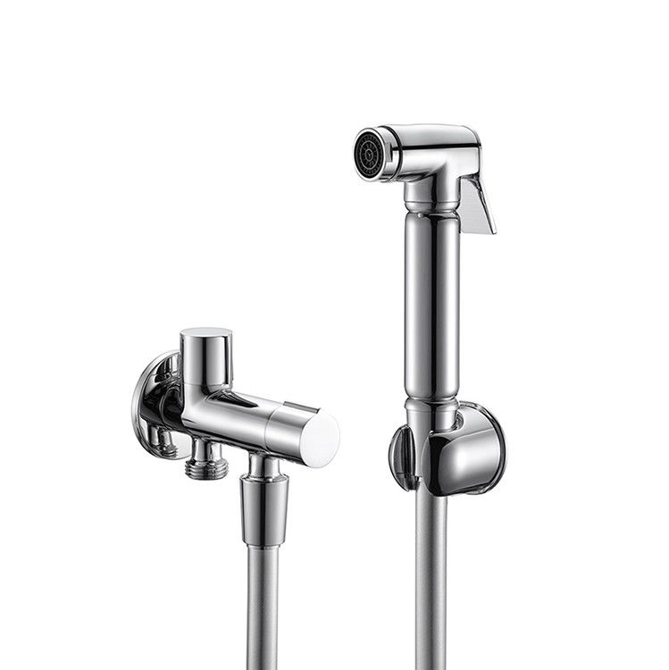 पीतल shattaf सेट bidet स्नान जस्ता धारक पीतल 2-तरफा वाल्व पीवीसी नली 1.50m स्प्रे सिर पीतल हैंडल बाथरूम शौचालय OEM